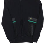 NAVIGARE Mens Black Wool Blend Jacket S Knit Zip Up Plain Stylish Casual