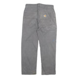 CARHARTT Mens Jeans Grey Regular Straight Denim Fair W31 L28 Workwear Utility