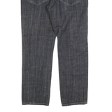 GUESS Mens Slim Fit Black Denim Cotton Light Wash Straight Jeans W33 L28 Zip