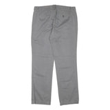 TOMMY HILFIGER Womens Regular Grey Cotton Blend Zip Trousers W32 L30 Classic