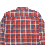 DICKIES Mens Red & Blue Check Shirt XL Long Sleeve Cotton Workwear