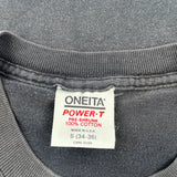 Oneita Graphic T-Shirt - Small Black Cotton