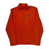 The North Face Long Sleeve T-Shirt - Medium Orange Polyester