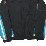 STARTER Mens Black & Blue All Star Game Zip Jacket M Polyester Blend Striped