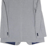 TOMMY HILFIGER Mens Grey & Blue Classic Jacket XL Cotton Woven Button Closure