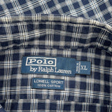Polo By Ralph Lauren Checked Shirt - XL Blue Cotton