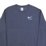 NIKE Mens Blue Crew Neck M Cotton Blend Sweatshirt Athletic Dept Just Do It