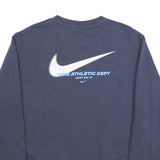 NIKE Mens Blue Crew Neck M Cotton Blend Sweatshirt Athletic Dept Just Do It