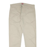 LEVI'S Mens Cotton Blend Beige Slim Tapered Trousers W36 L30 Casual Zip Closure