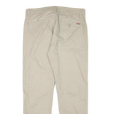 LEVI'S Mens Cotton Blend Beige Slim Tapered Trousers W36 L30 Casual Zip Closure