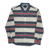 Tommy Hilfiger Striped Shirt - Large Multicoloured Cotton