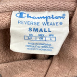 Reverse Weave Champion Hoodie - Small Brown Cotton