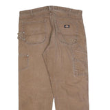 DICKIES Mens Jeans Brown Relaxed Straight Denim Medium W38 L30 Workwear Pants