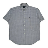 Blake Ralph Lauren Checked Short Sleeve Shirt - XL Blue Cotton