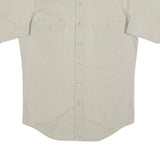 WOOLRICH Mens Beige Cotton Blend Short Sleeve Shirt M Casual Utility Workwear