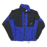 RUBICON Mens Blue & Black Lightweight Zip Fleece Jacket M Polyester Blend