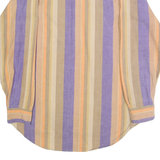 WRANGLER Mens Purple & Beige Striped Shirt L Cotton Casual Long Sleeve
