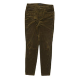 MASSIMO DUTTI Womens Cotton Blend Khaki Slim Skinny Trousers W28 L28 Stylish