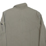 JACK WOLFSKIN Mens Grey Cotton Blend Outdoor Jacket M Zip Comfort Fit