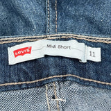 Levis Denim Shorts - 32W UK 12 Blue Denim