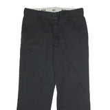 DICKIES Mens Classic Black Polyester Blend Straight Leg Trousers W36 L29