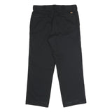 DICKIES Mens Classic Black Polyester Blend Straight Leg Trousers W36 L29