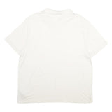 CALVIN KLEIN Mens White Polo Shirt 2XL Short Sleeve Plain Cotton Casual