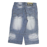 FLAG JEANS Mens Denim Shorts Blue L W32 Relaxed Fit Casual Faded Wash