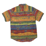 THE TERRITORY AHEAD Mens Multicolour Pattern Shirt L Cotton Blend Casual Short