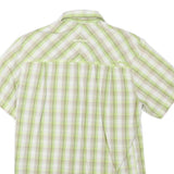 MAMMUT Mens Green & Beige Check Shirt S Lightweight Cotton Blend Outdoor Casual