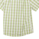 MAMMUT Mens Green & Beige Check Shirt S Lightweight Cotton Blend Outdoor Casual