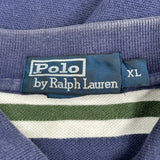 Polo By Ralph Lauren Striped Polo Shirt - XL Green Cotton
