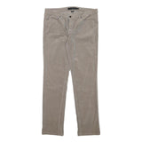 CALVIN KLEIN JEANS Womens Cotton Blend Beige Slim Straight Trousers W35 L32