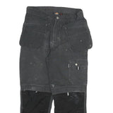 DICKIES Mens Cotton Blend Black Regular Straight Trousers W30 L27 Workwear