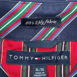 Tommy Hilfiger Striped Shirt - XL Multicoloured Cotton