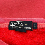 Polo By Ralph Lauren Sweatshirt - Large Red Cotton