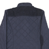 TOMMY HILFIGER Womens Navy Blue Quilted Jacket M Polyester Blend Zip Casual