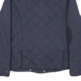 TOMMY HILFIGER Womens Navy Blue Quilted Jacket M Polyester Blend Zip Casual