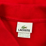 Lacoste Polo Shirt - 2XL Red Cotton