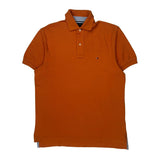 Tommy Hilfiger Polo Shirt - Small Orange Cotton
