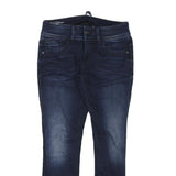 G-STAR Womens Slim Blue Denim Cotton Blend Jeans W28 L27 Zip Pockets