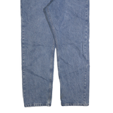 WRANGLER Mens Blue Regular Fit Straight Leg Denim Medium W37 L30 Cotton Zip