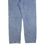 WRANGLER Mens Blue Regular Fit Straight Leg Denim Medium W37 L30 Cotton Zip