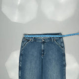 Unbranded Wide Leg Carpenter Jeans - 36W 30L Blue Denim