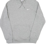 NIKE Mens Grey S Hoodie Cotton Blend Pullover Hooded Sweatshirt S