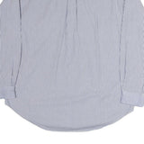 TOMMY HILFIGER Mens Blue & White Striped Cotton Shirt XL Classic Fit Button Down