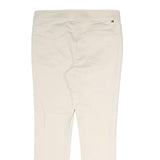 TOMMY HILFIGER Womens Cotton Blend Cream Slim Trousers W30 L28 Stylish Comfort