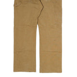 DICKIES Mens Cotton Blend Beige Relaxed Straight Trousers W36 L29 Workwear Zip
