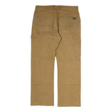 DICKIES Mens Cotton Blend Beige Relaxed Straight Trousers W36 L29 Workwear Zip