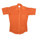 LEOPOLD OF CALIFORNIA Mens Orange Shirt S Cotton Blend Summer Casual